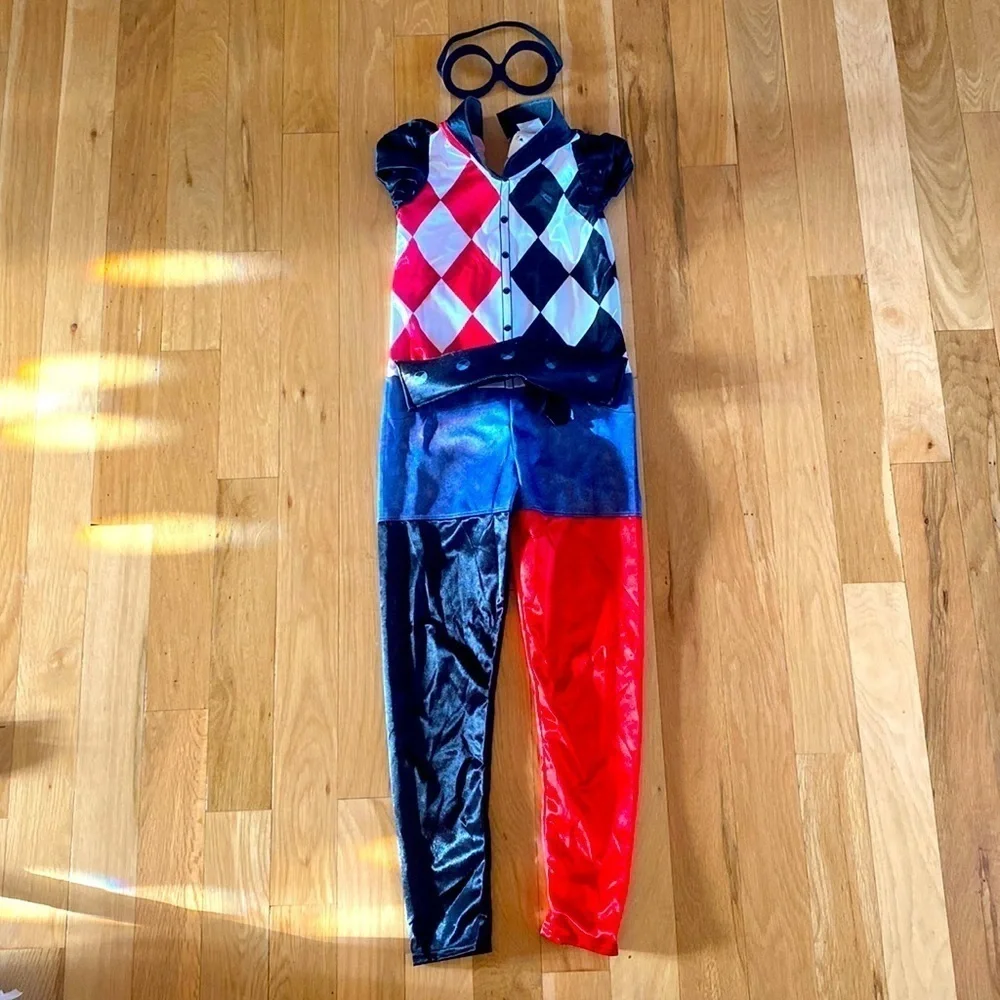 Harley Quinn Girls Halloween Costume Medium - Picture 2 of 11